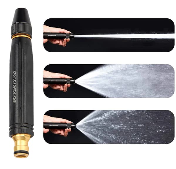 Pistolet de Pulvérisation d'Eau à Haute Pression, Tête d'Arrosage Réglable en Métal
