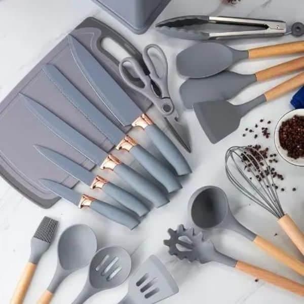Coffret de 19 Ustensiles De Cuisine en Silicone