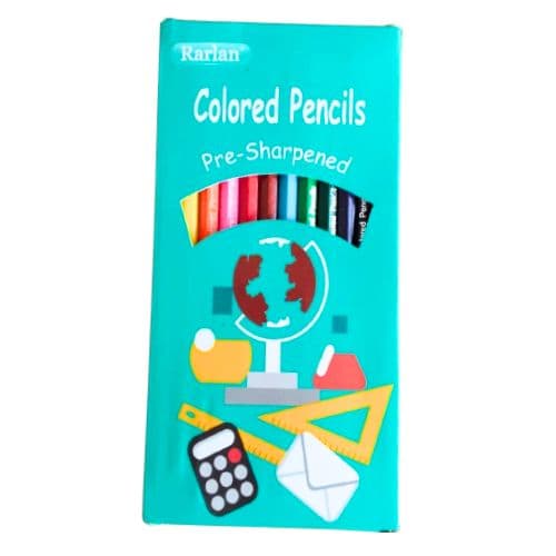 Crayon de 12 Couleurs Non Toxiques RARLAN