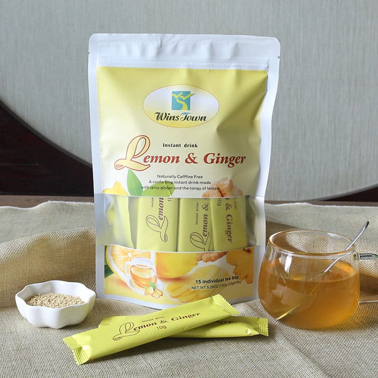 Boisson Instantannée Lemon &amp; Gingembre WINS TOWN, 10g x15 Sachets