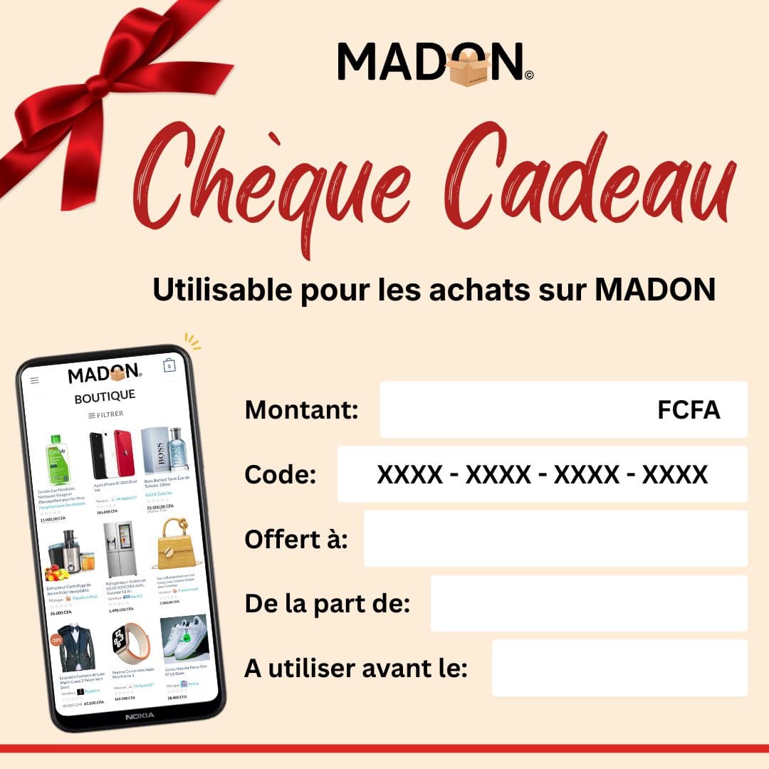 Chèque Cadeau MADON