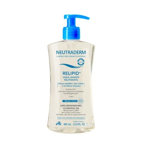 Huile lavante pour peaux sensibles Relipid+ NEUTRADERM 400ml