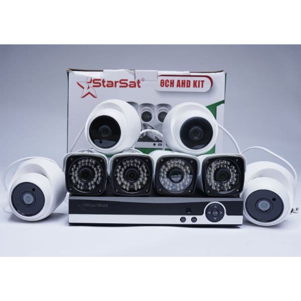 KIT de Camera de Surveillance 8CH AHD 2.0 MP STARSAT 1000 Go, Garantie 1 An