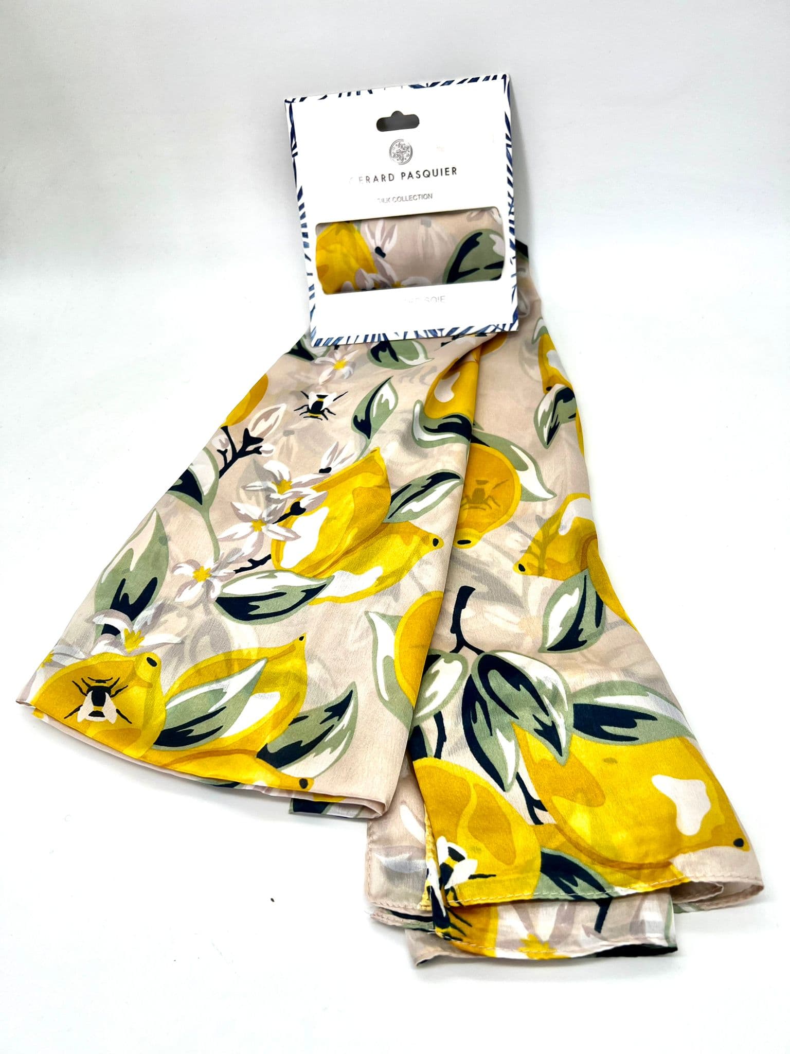 Foulard 100% Soie 90x180cm GERARD PASQUIER citron
